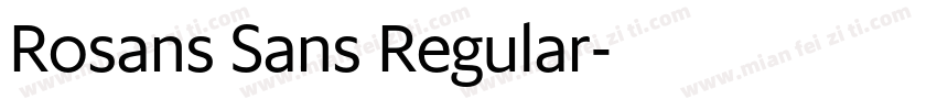 Rosans Sans Regular字体转换